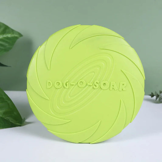 Large Dog Golden Fur Flying Disc Toy - TPR Soft, Bite-Resistant, Easy to Throw for Outdoor Training and Play