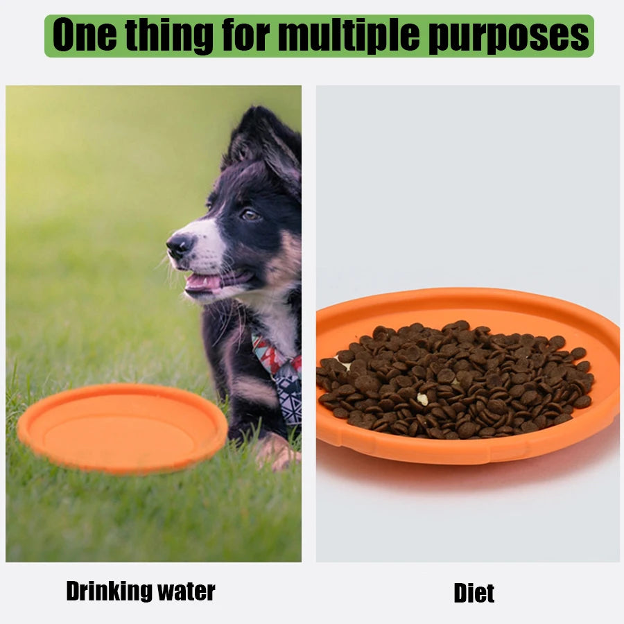 Large Dog Golden Fur Flying Disc Toy - TPR Soft, Bite-Resistant, Easy to Throw for Outdoor Training and Play