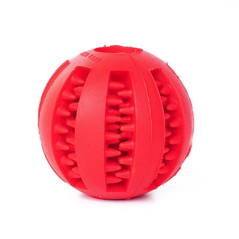 Nontoxic Bite-Resistant Dog Toy Ball - Chew and Treat Feeder for Dogs and Cats, Promotes Dental Health