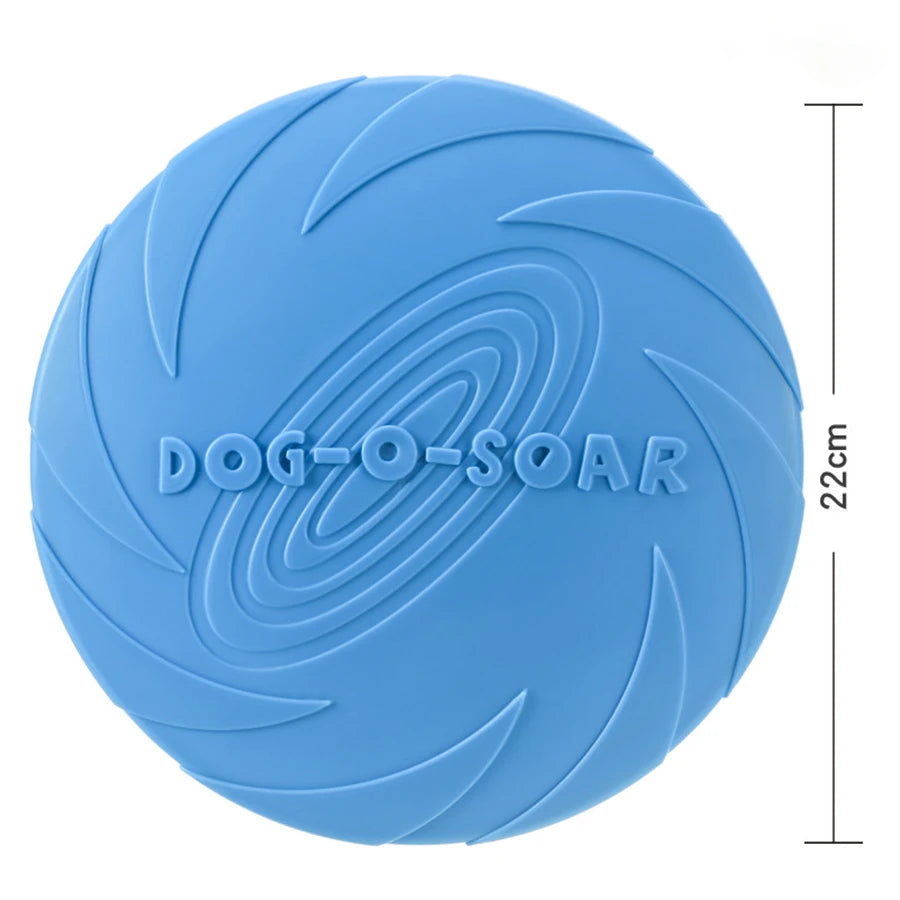 Large Dog Golden Fur Flying Disc Toy - TPR Soft, Bite-Resistant, Easy to Throw for Outdoor Training and Play