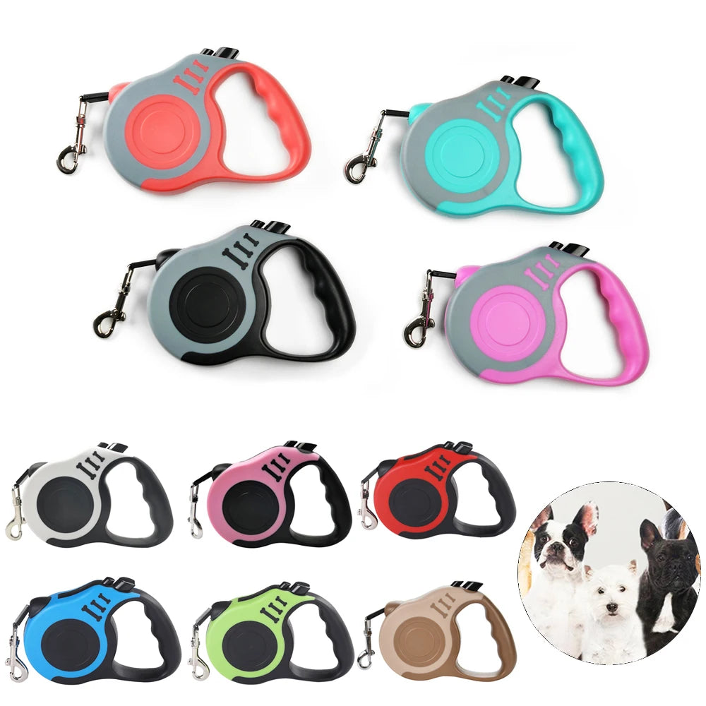 3M Automatic Retractable Dog Leash - Durable Nylon Lead for Small, Medium, and Large Dogs and Cats - Yorkshire Pet Supplies