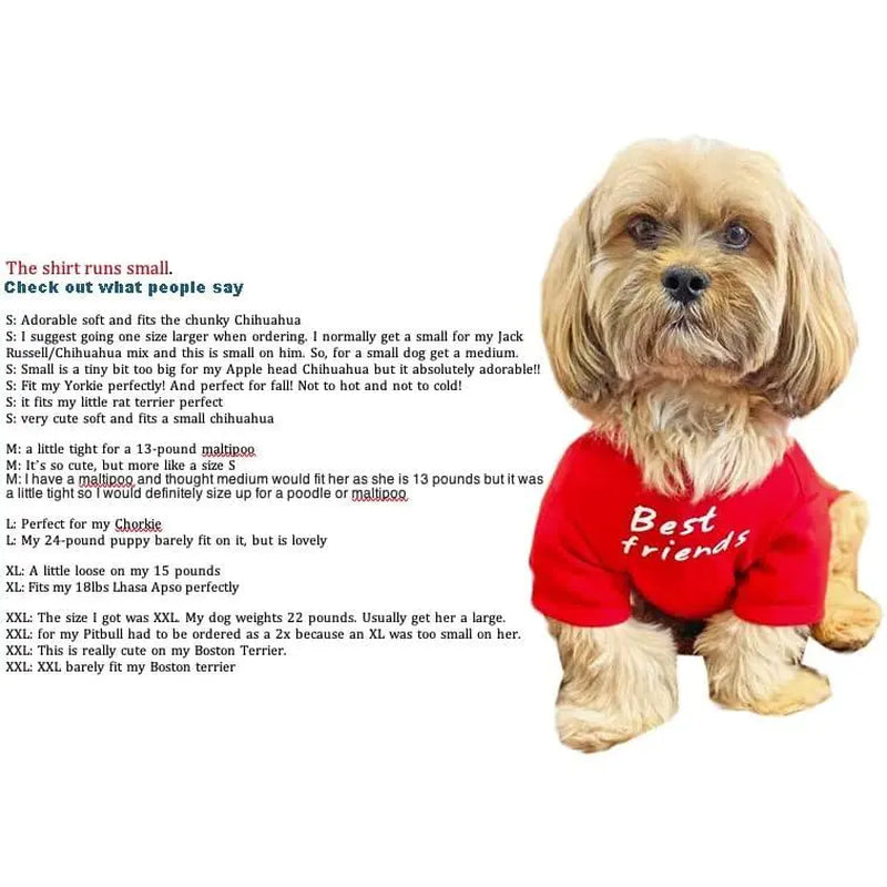 Cute Clothes, T Shirt for Medium Dogs. Clothes for Small Dogs Girl Boy,Puppy.Breathable Soft Costume Pet Dogs Cats,Pet Pullover Jumper, Clothes Xxl-(19~23Lb),Chest~21.5",Red,Parents