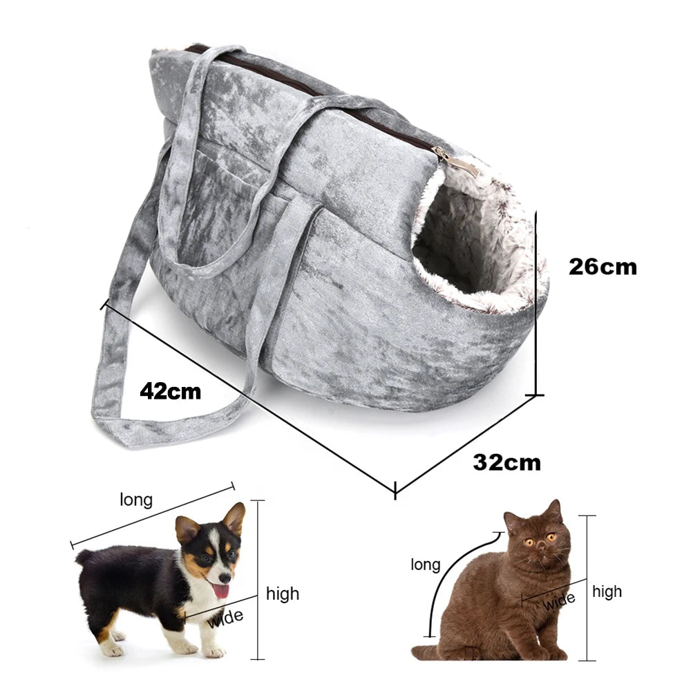 Premium Pet Carrier Backpack for Cats and Small Dogs - Travel Handbag with Plush Bed for Comfort